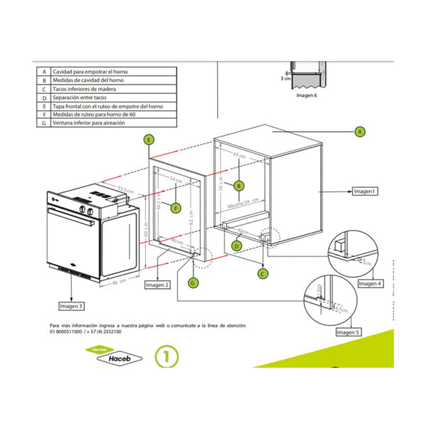 HORNO HACEB GN - CASIA 60 NE GN 9001848